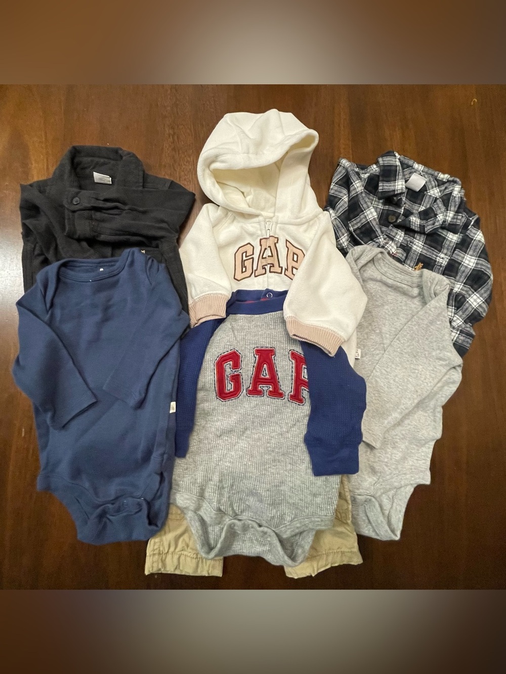 Baby Gap Bundle 0-3M & 3-6M Hoodie Outfit Set Neutral Boy Clothes Lot